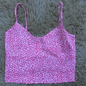 Y2K/INDIE pink leopard tank top